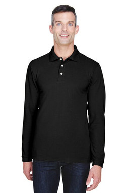 Harriton M265L - Polo à manches longues Easy Blend 5.6 Oz.