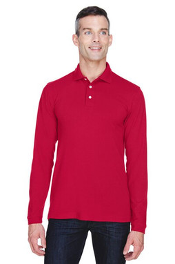 Harriton M265L - Polo à manches longues Easy Blend 5.6 Oz.
