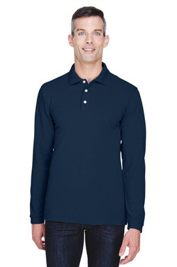 Harriton M265L - Polo à manches longues Easy Blend 5.6 Oz.
