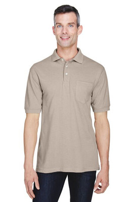 Harriton M265P - 5.6 oz. Easy Blend Polo with Pocket