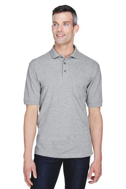 Harriton M265P - 5.6 oz. Easy Blend Polo with Pocket