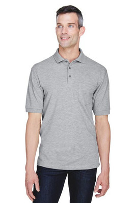 Harriton M265P - 5.6 oz. Easy Blend Polo with Pocket