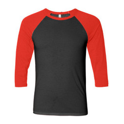 Bella+Canvas 3200 - T-shirt de baseball unisexe à manches 3/4