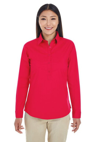 Devon & Jones DP610W - Ladies Perfect Fit Half-Placket Tunic Top