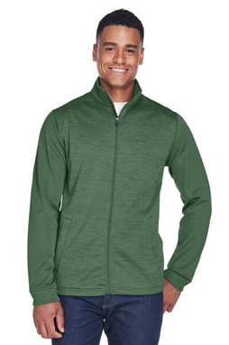 Devon & Jones DG796 - Mens Newbury Colorblock Mélange Fleece Full-Zip