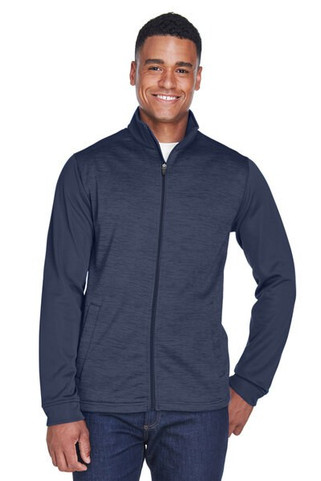 Devon & Jones DG796 - Mens Newbury Colorblock Mélange Fleece Full-Zip
