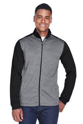 Devon & Jones DG796 - Hommes Newbury Colorblock Mélange Fleece Full-Zip