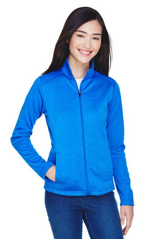 Devon & Jones DG796W - Chandail Newbury Fleece Mélange Colorblock Full-Zip - Femme