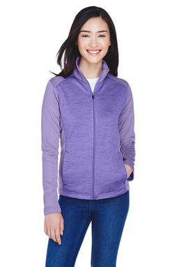 Devon & Jones DG796W - Chandail Newbury Fleece Mélange Colorblock Full-Zip - Femme