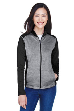 Devon & Jones DG796W - Chandail Newbury Fleece Mélange Colorblock Full-Zip - Femme