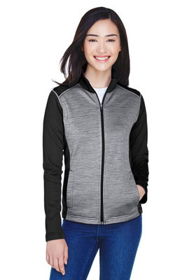 Devon & Jones DG796W - Chandail Newbury Fleece Mélange Colorblock Full-Zip - Femme