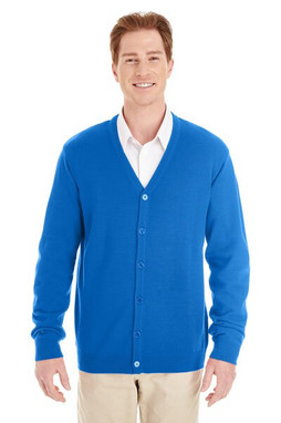 Harriton M425 - Hommes - Pile Bloc - Cardigan à boutons et col en V