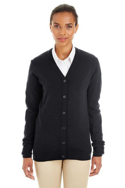 Harriton M425W - Cardigan Pile Bloc à col V et boutons pour femme