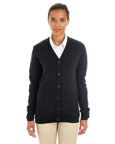 Harriton M425W - Cardigan Pile Bloc à col V et boutons pour femme