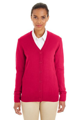 Harriton M425W - Ladies Pilbloc V-Neck Button Cardigan Sweater