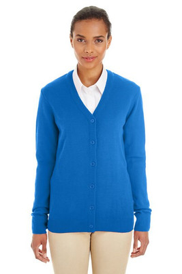 Harriton M425W - Cardigan Pile Bloc à col V et boutons pour femme