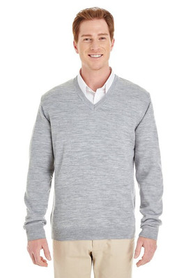 Harriton M420 - Chandail col en V Pile Bloc pour homme