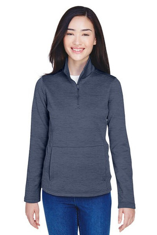 Devon & Jones DG798W - Ladies Newbury Mélange Fleece Quarter-Zip