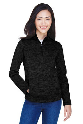 Devon & Jones DG798W - Ladies Newbury Mélange Fleece Quarter-Zip