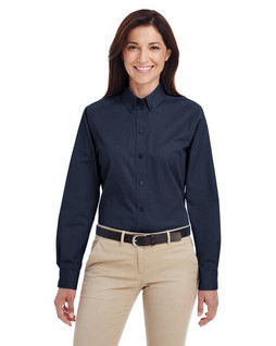 Harriton M581W - Chemise Femme en Coton avec Teflon et Manches Longues