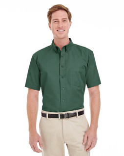 Harriton M582 - Camisa de Algodón Twill con Teflón para Hombre