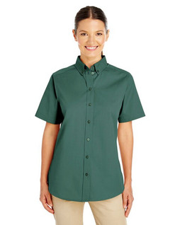 Harriton M582W - Chemise Femme Manches Courtes en Coton avec Teflon