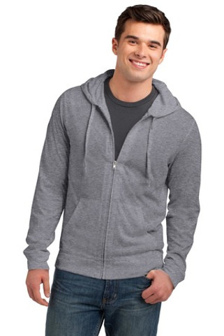 District DT1100 - District® Young Mens Jersey Full-Zip Hoodie