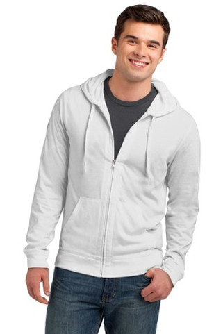 District DT1100 - District® Young Mens Jersey Full-Zip Hoodie