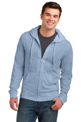 District DT1100 - District® Young Mens Jersey Full-Zip Hoodie