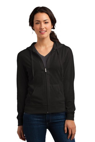 District DT2100 - District® Juniors Jersey Full-Zip Hoodie