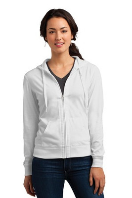 District DT2100 - District® Juniors' Jersey Full-Zip Hoodie