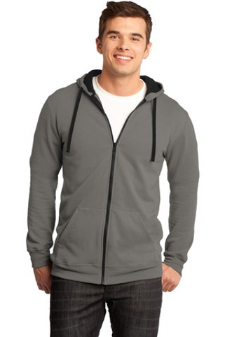 District DT800 - Young Mens The Concert Fleece Full-Zip Hoodie