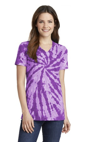 Port & Company LPC147V - Ladies Tie-Dye V-Neck Tee