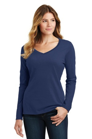Port & Company LPC450VLS - Ladies Long Sleeve Fan Favorite V-Neck Tee