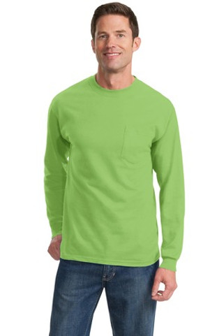Port & Company PC61LSP - Long Sleeve Essential Pocket Tee