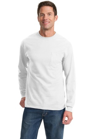 Port & Company PC61LSP - Port & Company® Long Sleeve Essential Pocket Tee
