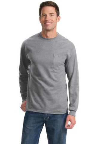 Port & Company PC61LSP - Long Sleeve Essential Pocket Tee