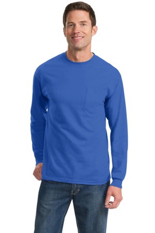 Port & Company PC61LSPT - Tall Long Sleeve Essential Pocket Tee