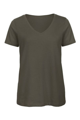 B&C BC045 - Maglietta Donna V Collo in Cotone Organico