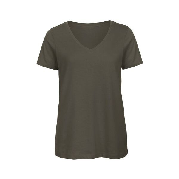 B&C BC045 - Organic Cotton V-Neck Women's Tee - Soft & Affordable