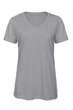 B&C BC058 - Tee-shirt col V femme Tri-blend