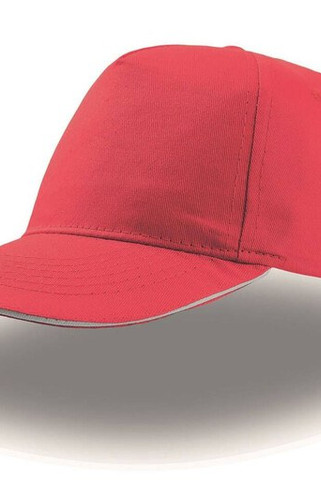 Atlantis AT004 - Șapcă din bumbac cu 5 panouri Atlantis cu față întărită