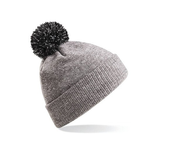 Beechfield BF450 - Trendy Two-Tone Pompom Winter Beanie