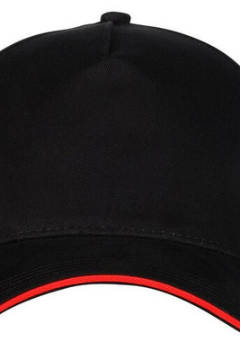 Negru&Potrivire BM910 - Șapcă 5-panel 100% bumbac