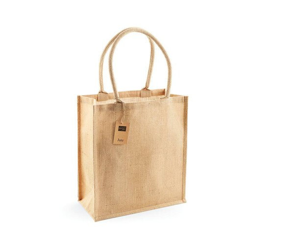 Westford mill WM409 - Eco-Friendly Jute Tote with Customizable Design