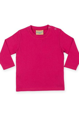 Larkwood LW021 - Premium Cotton Long Sleeve T-Shirt with Snap Buttons