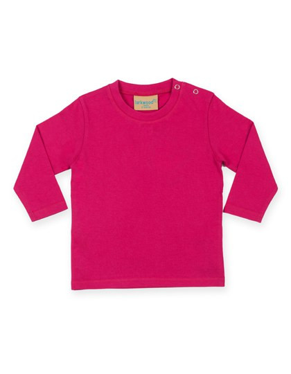 Larkwood LW021 - Premium Cotton Long Sleeve T-Shirt with Snap Buttons
