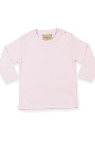 Larkwood LW021 - Premium Cotton Long Sleeve T-Shirt with Snap Buttons