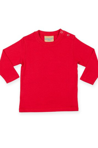 Larkwood LW021 - Premium Cotton Long Sleeve T-Shirt with Snap Buttons