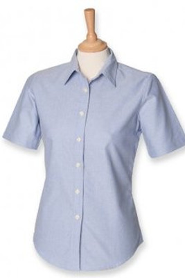 Henbury H516 - Ladies Short Sleeve Classic Oxford Shirt